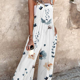 NAELA | Ærmeløs buksedragt med botanisk print