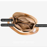 Oversized læder crossbody-taske