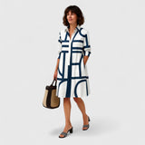 Klára | Moderne geometrisk midikjole