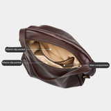 Retro læder blød minimalistisk casual tote-taske