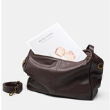 Retro læder blød minimalistisk casual tote-taske