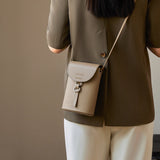 Mini skuldertaske i læder