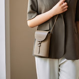 Mini skuldertaske i læder