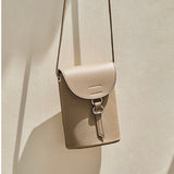 Mini skuldertaske i læder