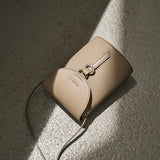 Mini skuldertaske i læder