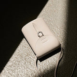 Mini skuldertaske i læder