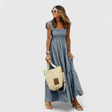 Soňa | Elegant plaid maxi kjole