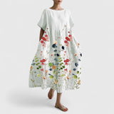 Simona | Lang blomstret kjole til sommerdage